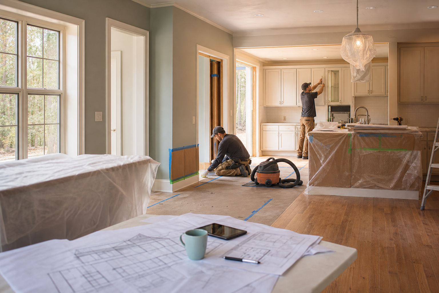 Occupied Remodel Utility-Outage Plan by Room and Day