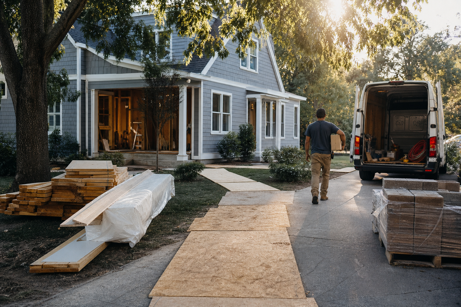 Remodel Access Plan for Children, Pets, Deliveries, and Crews