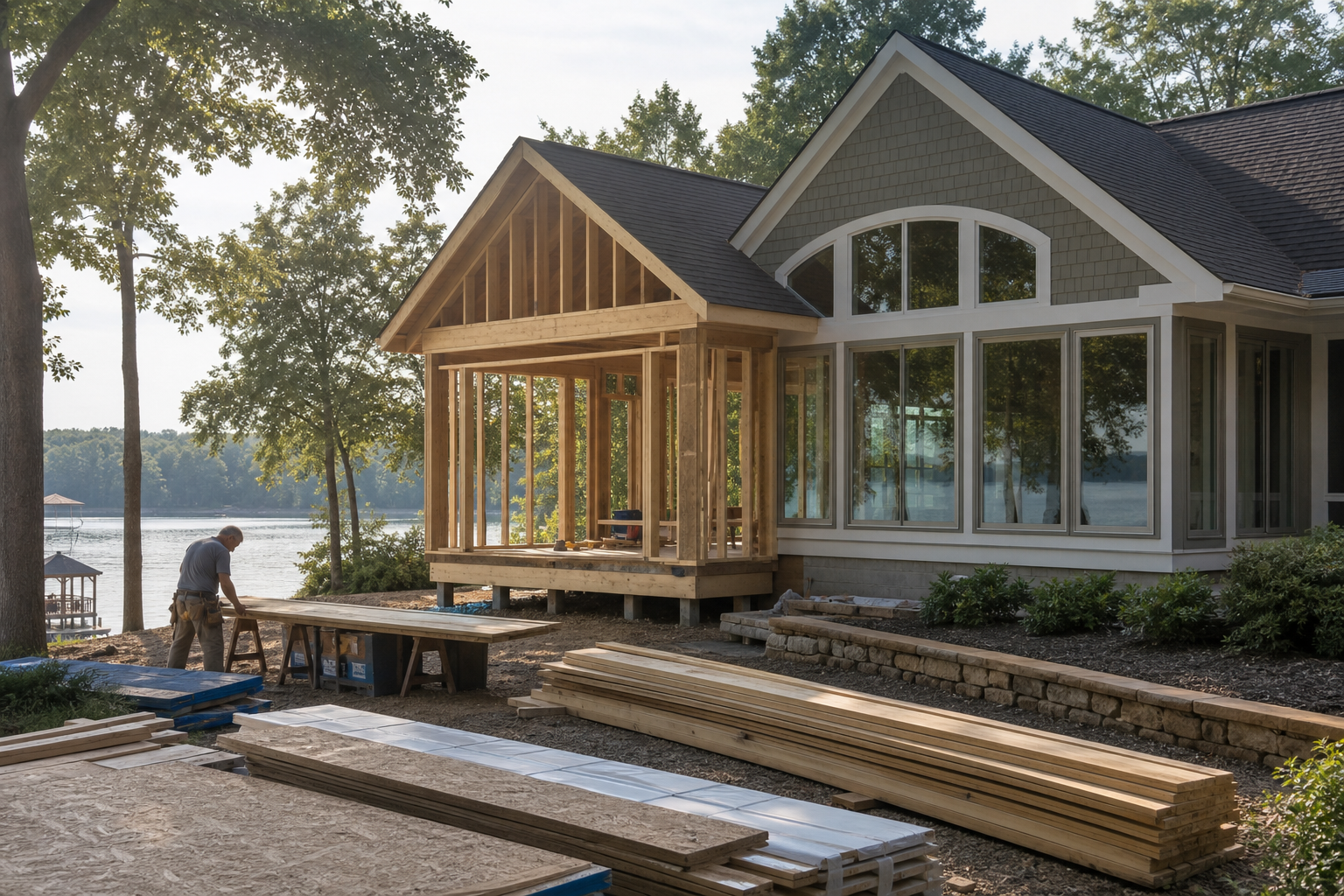Screened Porch Addition Preflight for an Existing Lake Home