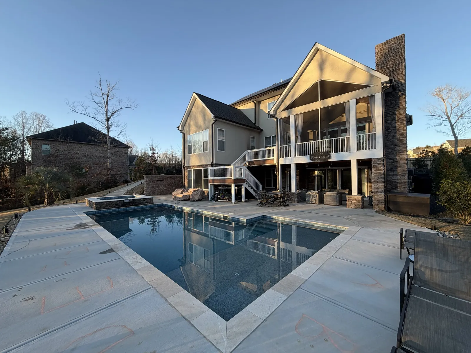 The Charleston — Rear Exterior & Pool