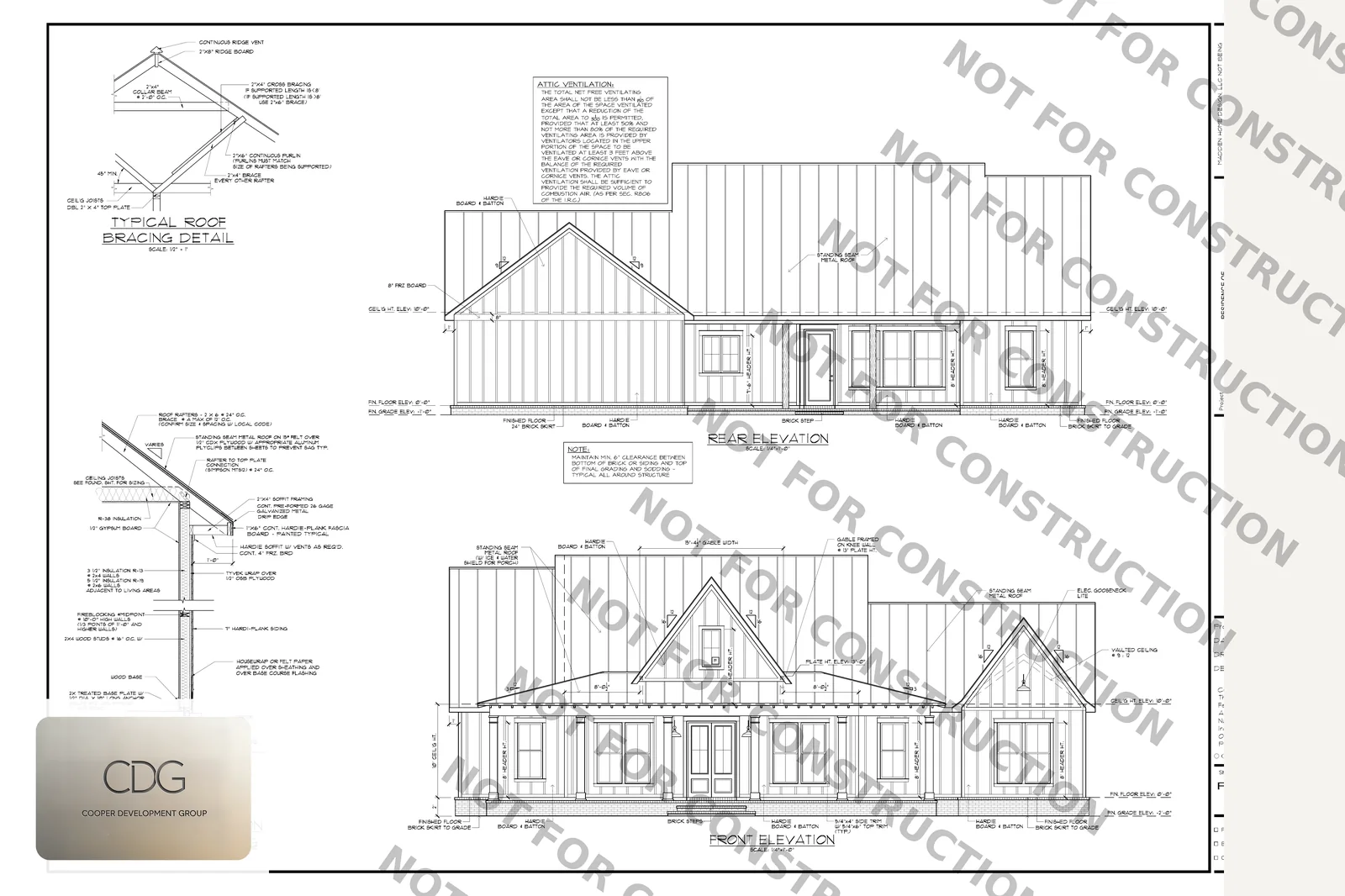The Darlington — Front Elevation (sample, watermarked)