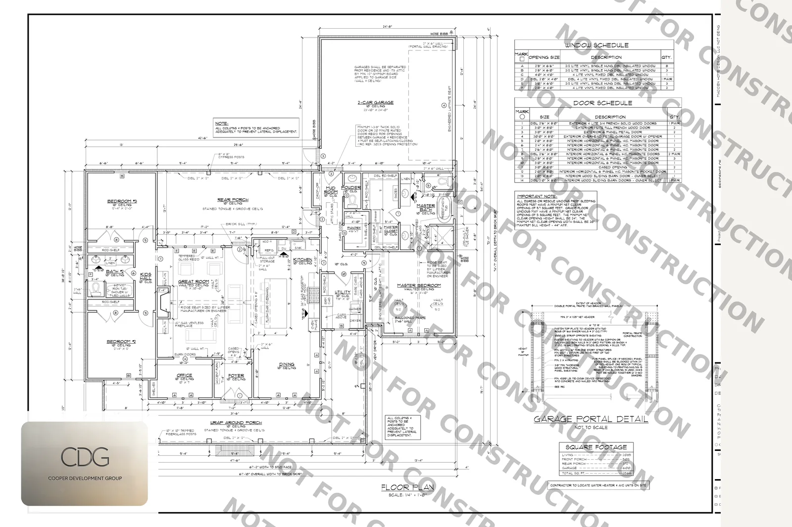 The Darlington — Floor Plan (sample, watermarked)