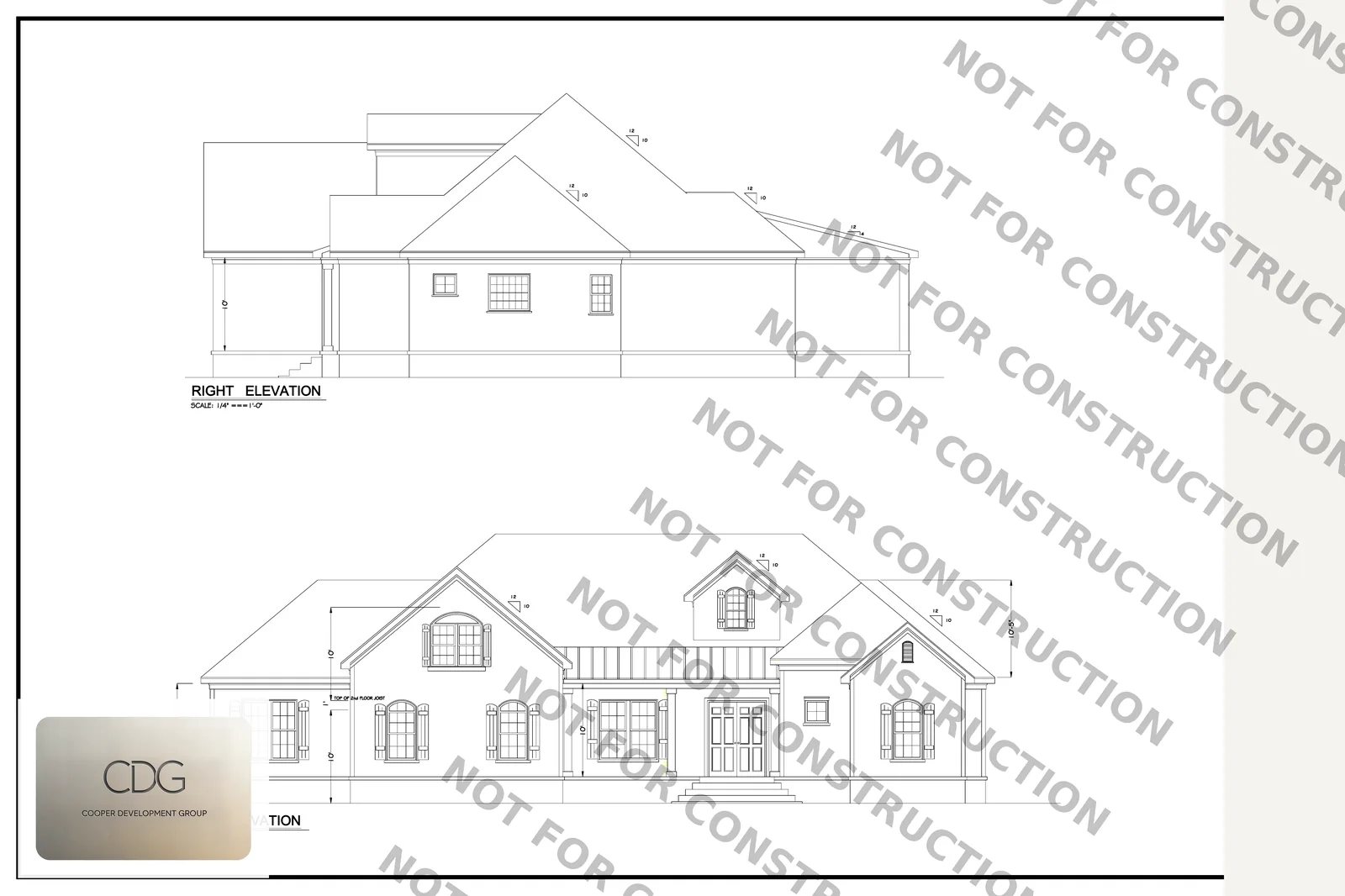 The Grandview — Front Elevation (sample, watermarked)