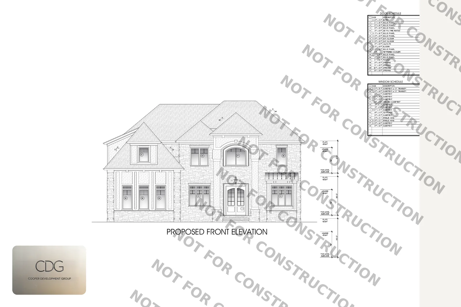 The Kymleigh — Front Elevation (sample, watermarked)
