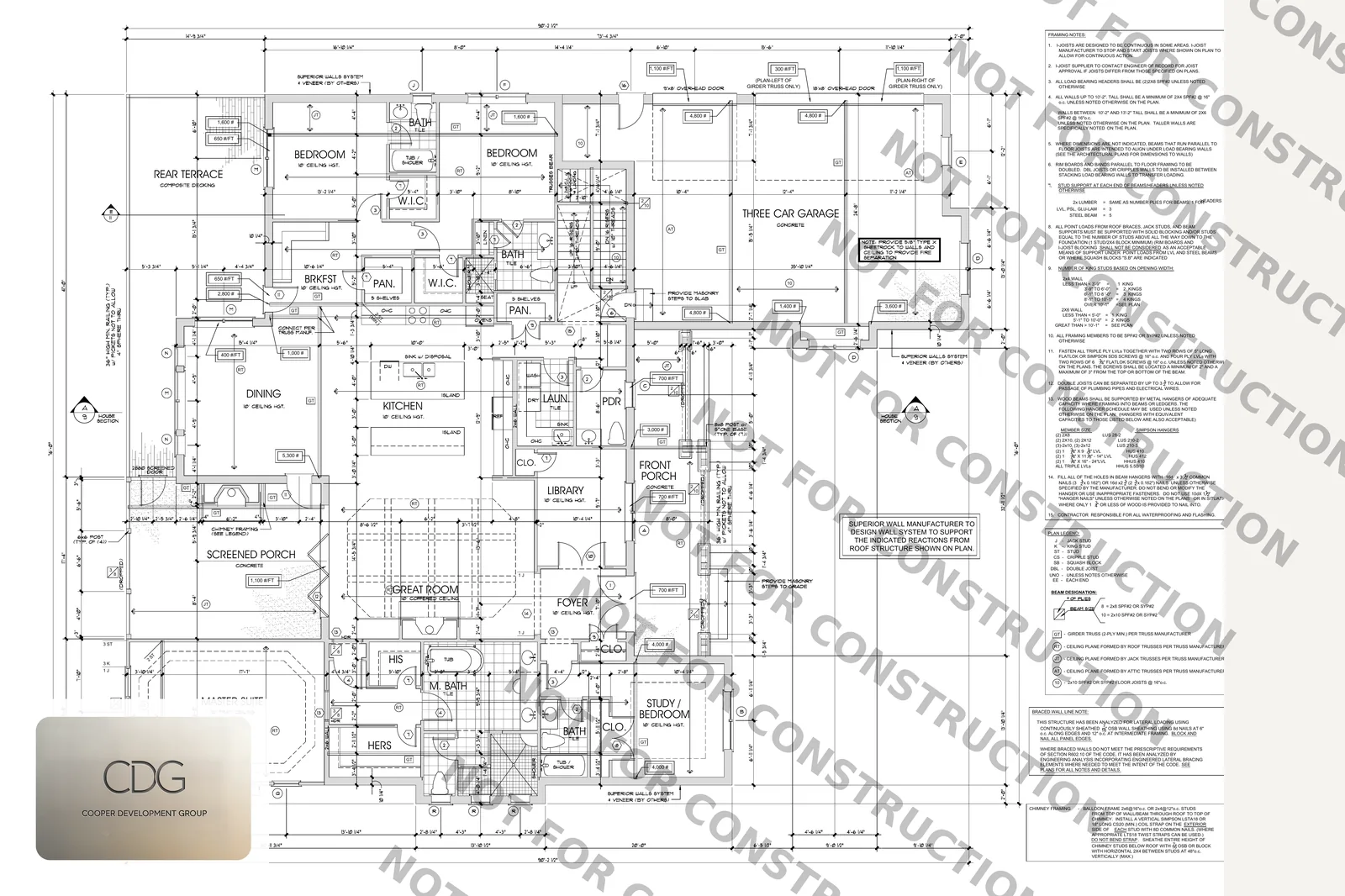 The Magnolia — Floor Plan (sample, watermarked)