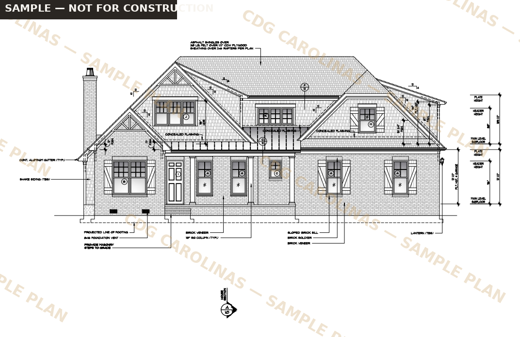 The Arlington — sample floor plan, watermarked