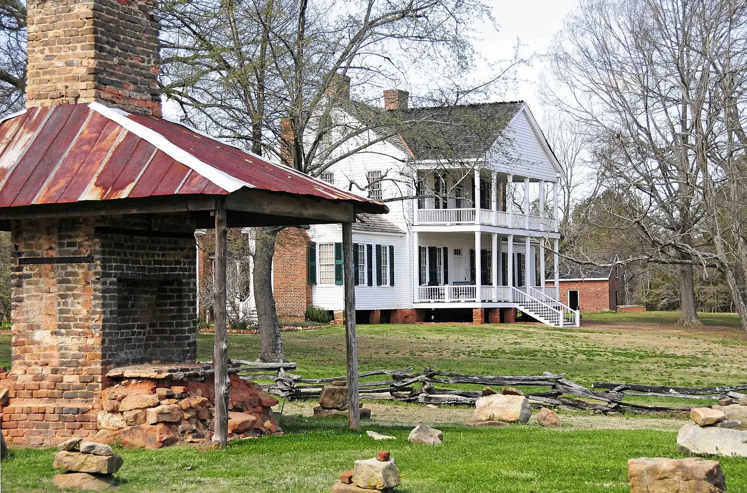 A historic house in the Brattonsville Historic District of York County, South Carolina — Where Could an ADU Go Without Sacrificing Privacy on a Charlotte Property?