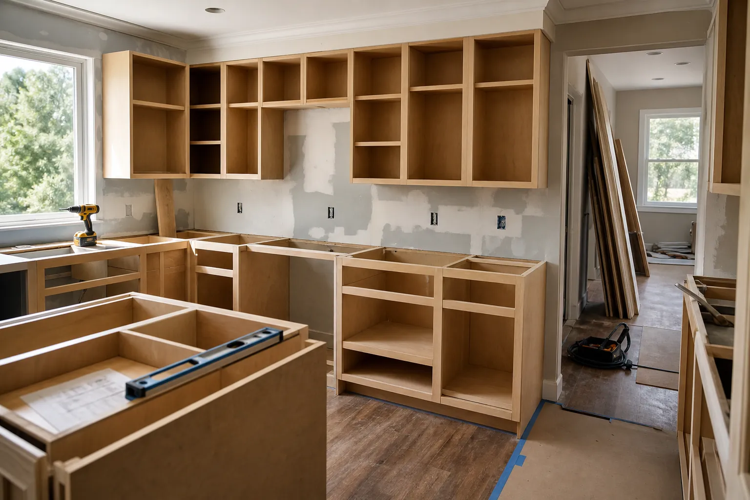 Editorial illustration of What Full Cabinet Replacement Includes in North Carolina