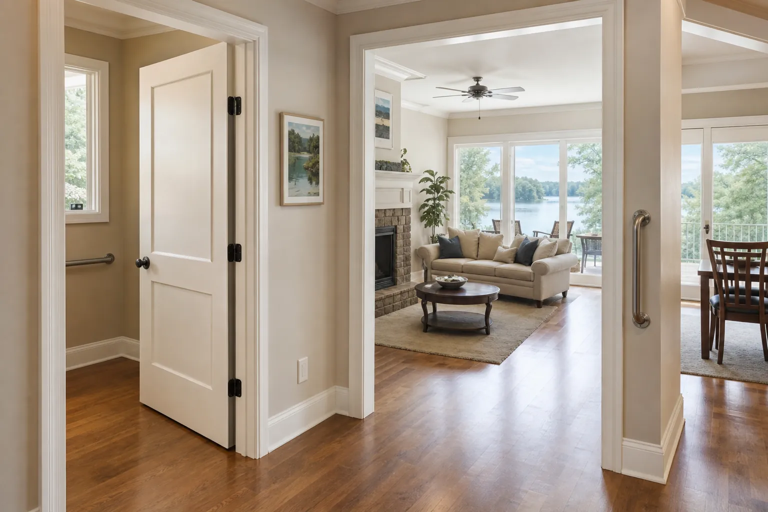 Editorial illustration of How Should Doorways and Circulation Be Planned for Aging in Place in Lake Wylie? in North Carolina