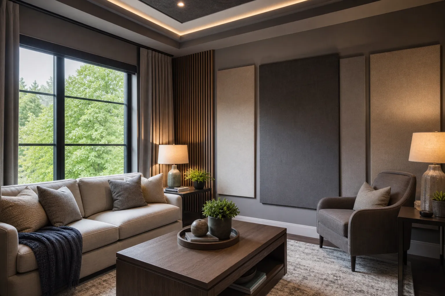 Editorial illustration of Create a quieter, more comfortable room in your Charlotte home in North Carolina