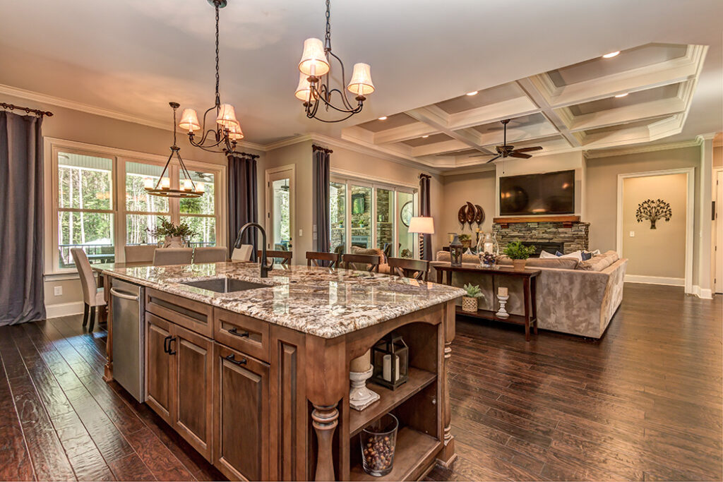 Custom Home Plans in Lake Wylie, SC | Cooper Development Group 30OldHickoryCt-14Kitchen - Living
