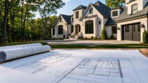 Blog | Cooper Development Group Custom home builder timeline in Charlotte NC with architectural plans and a luxury residential home exterior